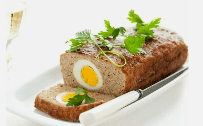 لفة اللحوم مع بيضة على نظام دوكان